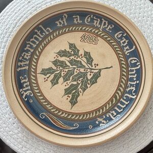 Collectible vintage plate 16/60 1984 signed by the artist handmade